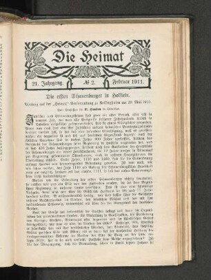 No. 2. Februar 1911.