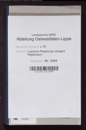 Kommunalwegebau Voranschläge und Rechnung des Amtes Oerlinghausen, Band 3