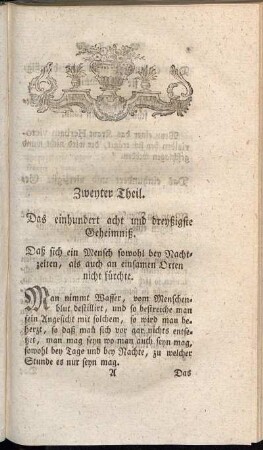 Das einhundert acht und dreyßigste Geheimniß. - Das einhundert und funfzigste Geheimniß.