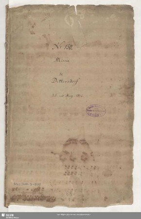 Masses - Mus.3411-D-500 - Mus.3411-D-500a : V (3), Coro, orch, bc - C; KreD 326