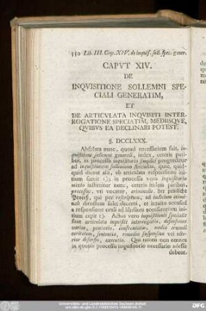 Caput XIV. De Inquisitione Sollemni Speciali Generatim, Et De Articulata Inquisiti Interrogatione Speciatim, Mediisque, Quibus Ea Declinari Potest.