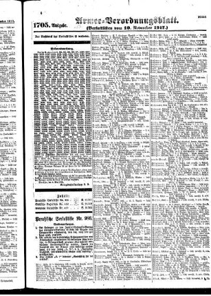 1705. Ausgabe. Samstag, 10. November 1917