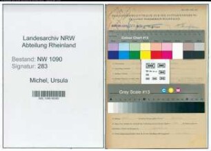 Entnazifizierung Ursula Michel , geb. 10.11.1922 (Fuersorgerin)