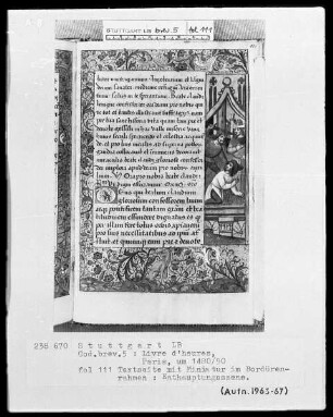 Lateinisches Stundenbuch (Livre d'heures) — Enthauptungsszene, Folio 111recto
