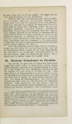 II. Natürliche Beschaffenheit der Oberfläche