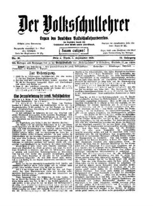 Eine Herausforderung der preuß. Volksschullehrer