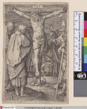 [Die Kreuzigung; The Crucifixion; Matth. 27, 33-56; Mark. 15, 22-41; Luk. 23, 33-49; Joh. 19, 17-37]