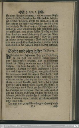 Sechs und vierzigster Discurs