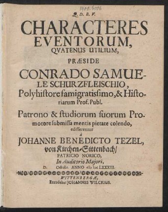 Characteres Eventorum, Quatenus Utilium
