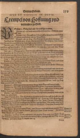 Spes Et Fiducia In Deum. Exempel von Hoffnung und vertrauen zu Gott.