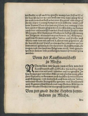 Vonn der Kauffmanschafft zu Mecha.