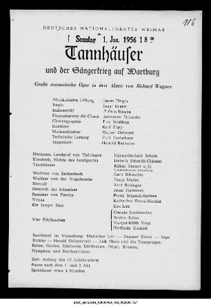 Tannhäuser und der Sängerkrieg auf Wartburg