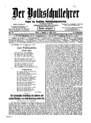 Die harmonische Entwicklung des äußeren und inneren Menschen, eine ernste Forderung unserer Zeit