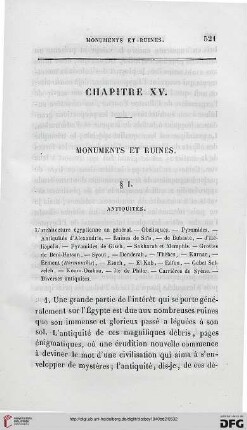 Chapitre XV: Monuments et ruines