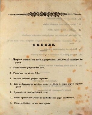 Ignatius Doellinger ... ad disputationem publicam praeside ... Carolo de Loë ... pro summis in medicina, chirurgia et arte obstetricia honoribus rite obtinendis a ... Iosepho Paur ... habendam ... invitat : [Insunt theses medicae]
