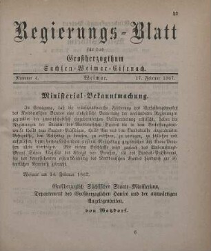 Nr. 4 : 17. Februar 1867