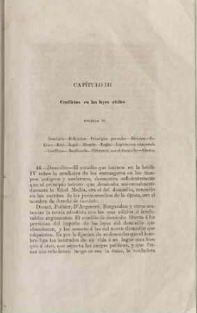 Capitulo III: Conflictos en las leyes civiles