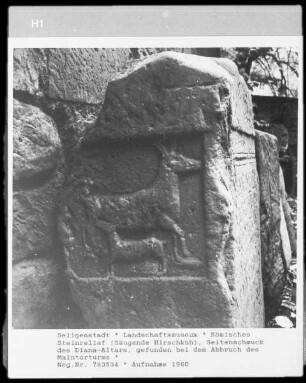 Römisches Steinrelief, Seitenschmuck des Diana-Altars