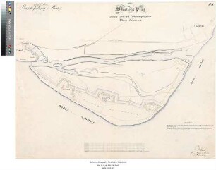 Situationsplan der Rheinschanzen [bei der Festung Mainz] zwischen Kastel und Kostheim