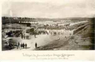 Das Zeltlager der französischen Kriegsgefangenen auf dem Johannisplatz bei Erfurt