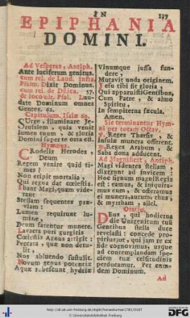 In Epiphania Domini.