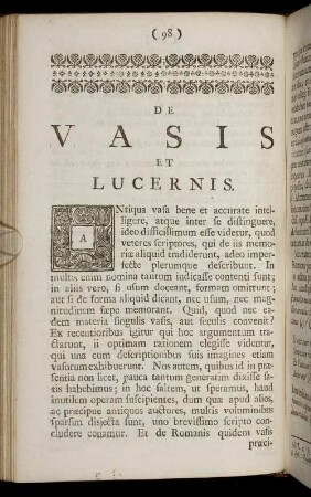 De Vasis et Lucernis.