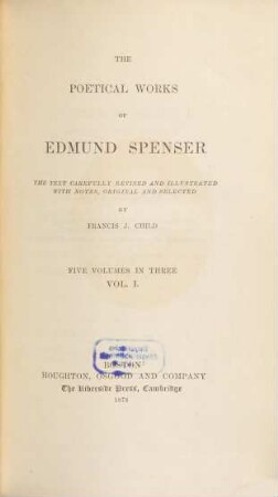 The poetical works of Edmund Spenser. 1