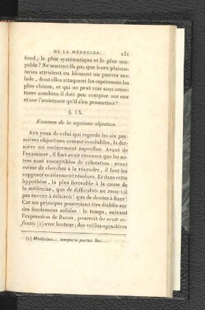 §. IX. Examen de la septième objection.