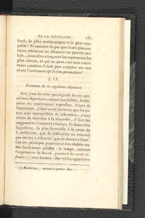 §. IX. Examen de la septième objection.