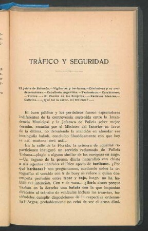 Tráfico y seguridad