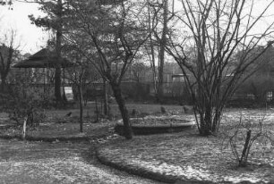 Dresden-Neustadt, Antonstraße 1. Villa Augustin. Gartenanlage mit Gartenpavillon