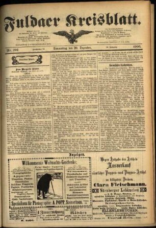 Zweite Ausgabe vom Donnerstag, den 20. Dezember 1906.