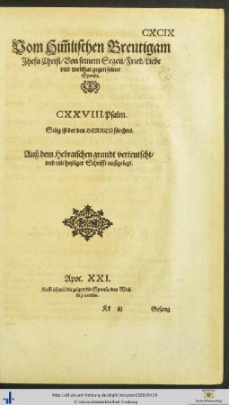 Psalm CXXVIII