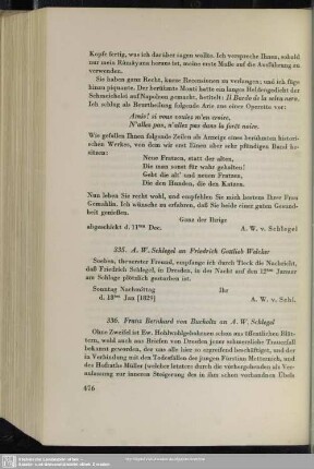 August Wilhelm von Schlegel an Friedrich Gottlieb Welcker, Bonn, 18.01.1829