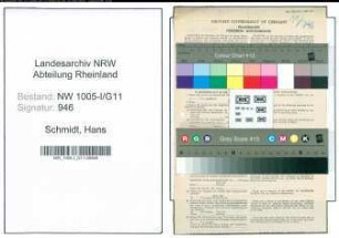 Entnazifizierung Hans Schmidt , geb. 27.06.1921 (Student)