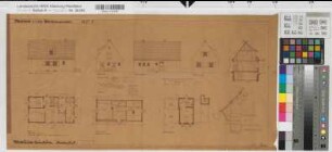 Einfamilienhaus Westfalennorm 1637P Grundrisse, Ansichten, Schnitt 1937 1 : 100 29,5 x 62 Pause Westfälische Heimstätte Dortmund Wohnungsgesellschaft Münsterland