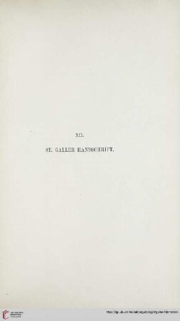 XII. St. Galler Handschrift