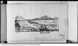 Skizzenbuch Vorderasien, Ägypten, Palästina, Ansicht der Jordanwüste