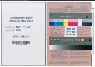 Entnazifizierung Heinrich Wulf , geb. 26.01.1894 (Kaufmann)