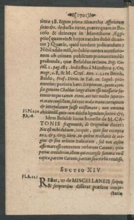 Sectio XIV.
