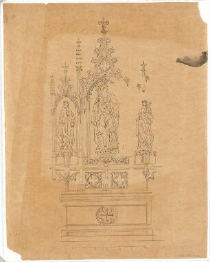 Reiffenstuel, Michael; Altarentwurf - Altarretabel (Aufriss)