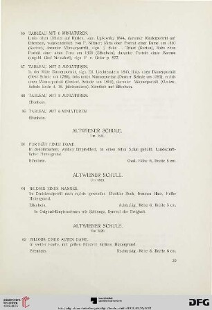 Miniaturen und Aquarellporträts (Nr. 86-282)