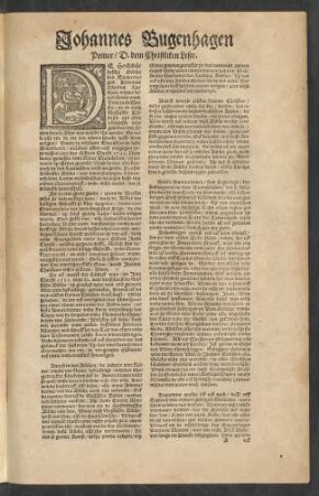 [Summaria D. Johannes Bugenhagen]