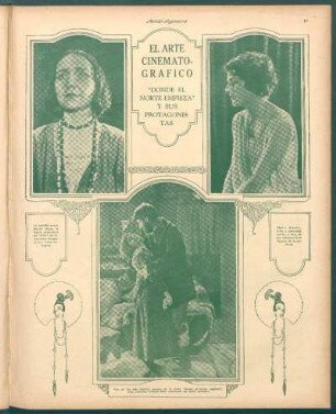 El arte cinematonráfico [Fotografías] : "Donde el norte empieza" y sus protagonistas