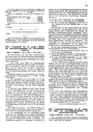 Taschengeld für die Jungen (Mädel) der Lehrerbildungsanstalten mit Gemeinschaftserziehung : [Amtliche Erlasse] ; [Amtlicher Teil]