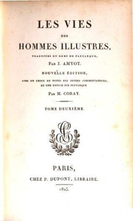 Les vies des hommes illustres, 2