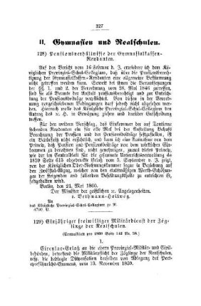 Einjähriger freiwilliger Militärdienst der Zögling der Realschulen : [II Gymnasien und Realschulen]