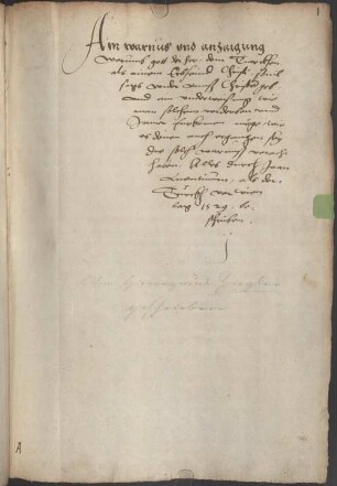 Warnuss von wegen der Türken - BSB Cgm 1581