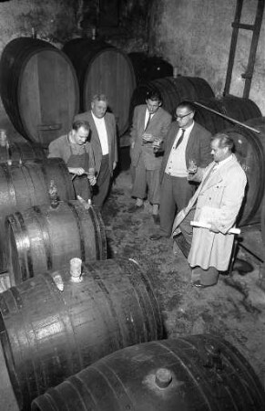 Weinprobe bei der Staatlichen Rebveredelungsanstalt in Durlach.