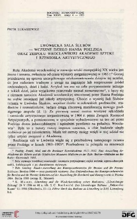 35: Lwówecka Sala Ślubów - wczesne dzieło Hansa Poelziga oraz zespołu wrocławskiej Akademii Sztuki i Rzemiosła Artystycznego